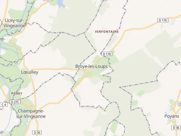 Plan de Broye-les-Loups-et-Verfontaine