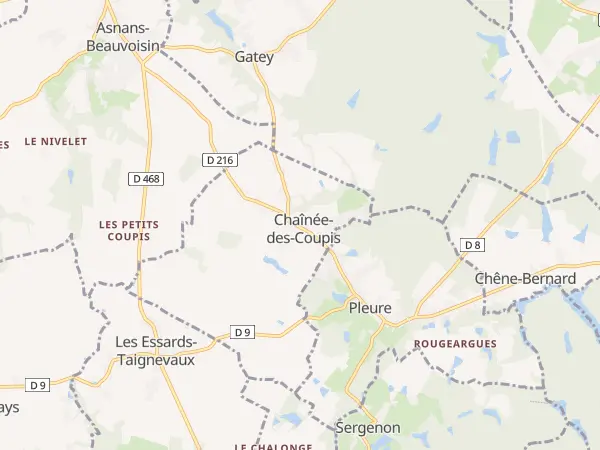 Plan de Chaînée-des-Coupis