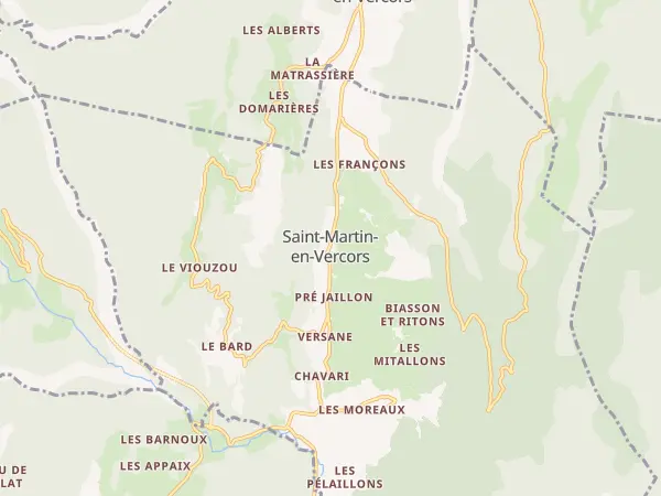 Plan de Saint-Martin-en-Vercors