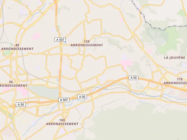 Plan de Marseille 12e Arrondissement