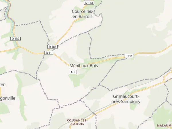 Plan de Ménil-aux-Bois