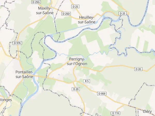 Plan de Perrigny-sur-l’Ognon