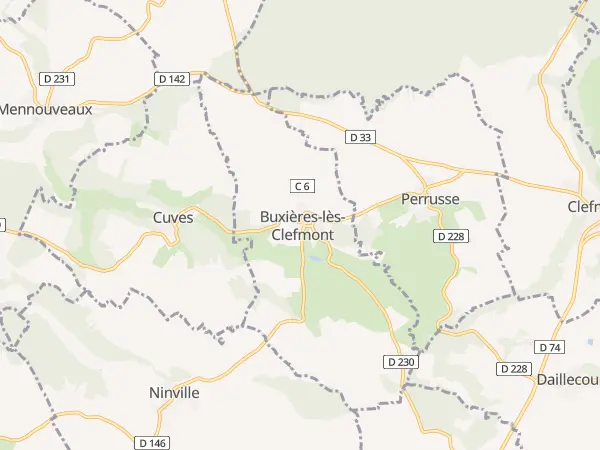 Plan de Buxières-lès-Clefmont