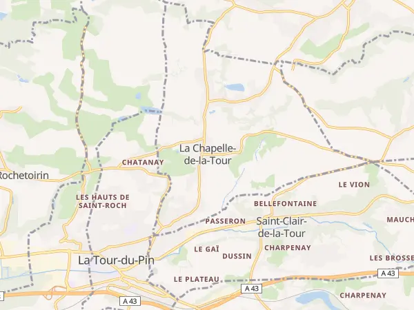 Plan de La Chapelle-de-la-Tour