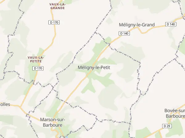 Plan de Méligny-le-Petit