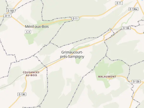 Plan de Grimaucourt-près-Sampigny