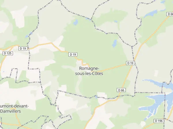 Plan de Romagne-sous-les-Côtes