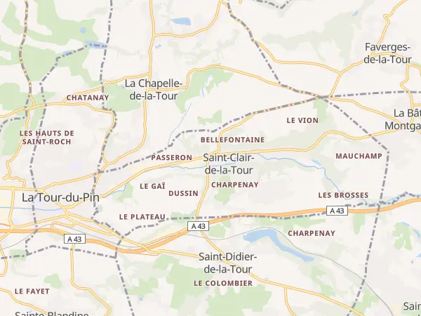Plan de Saint-Clair-de-la-Tour
