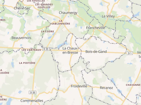 Plan de La Chaux-en-Bresse