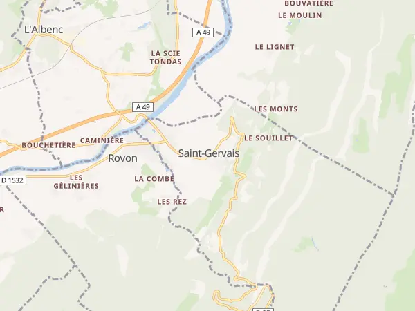 Plan de Saint-Gervais