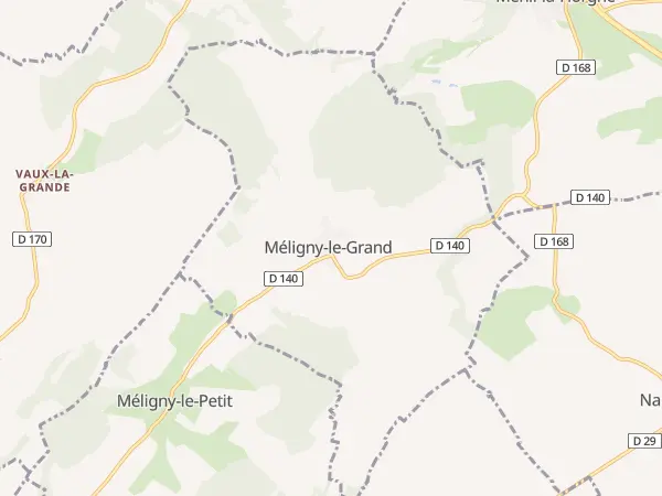 Plan de Méligny-le-Grand
