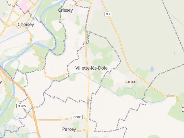 Plan de Villette-lès-Dole