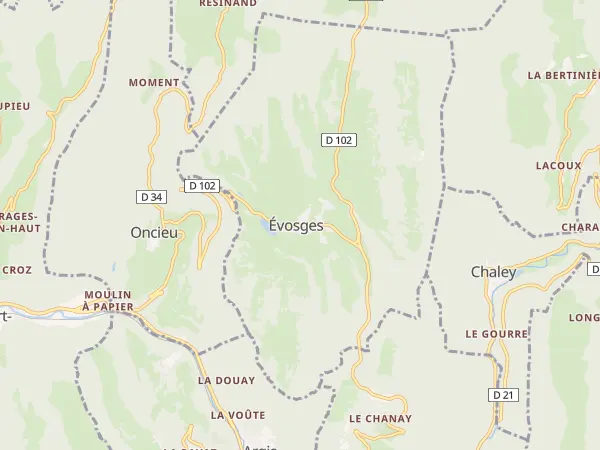 Plan de Évosges