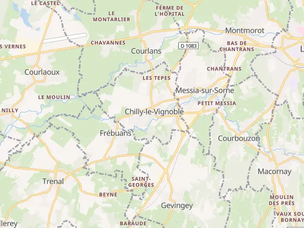 Plan de Chilly-le-Vignoble