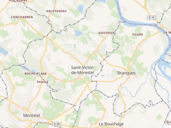 Plan de Saint-Victor-de-Morestel