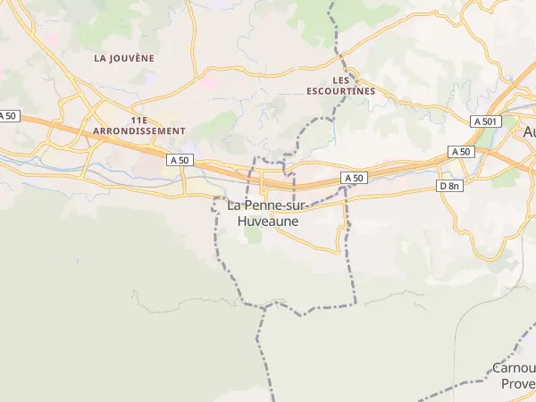 Plan de La Penne-sur-Huveaune