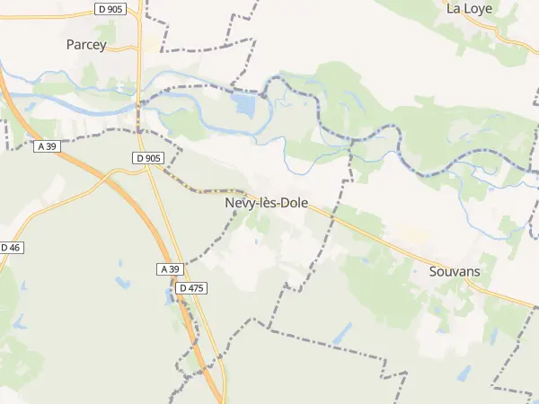 Plan de Nevy-lès-Dole