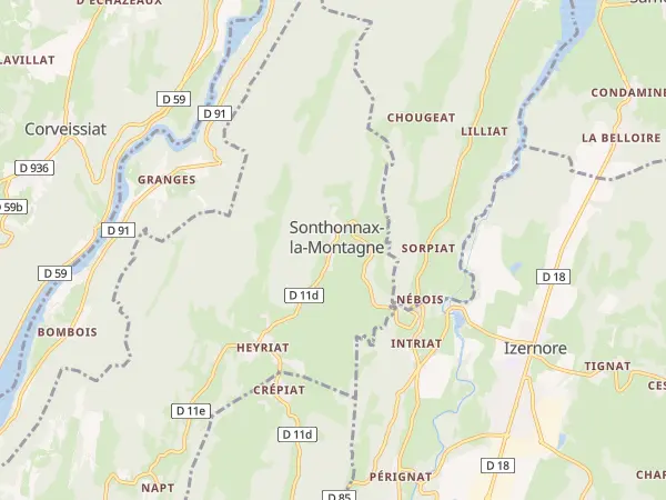 Plan de Sonthonnax-la-Montagne