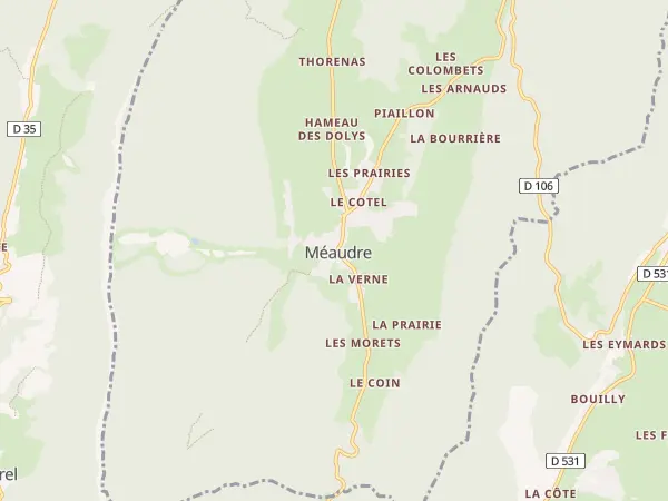 Plan de Autrans-Méaudre en Vercors