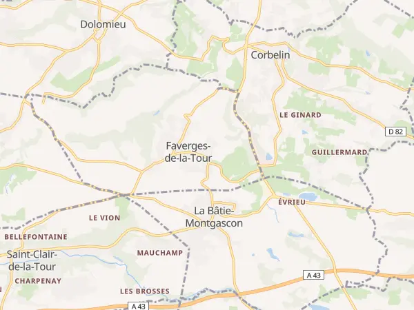Plan de Faverges-de-la-Tour