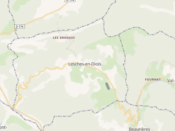 Plan de Lesches-en-Diois