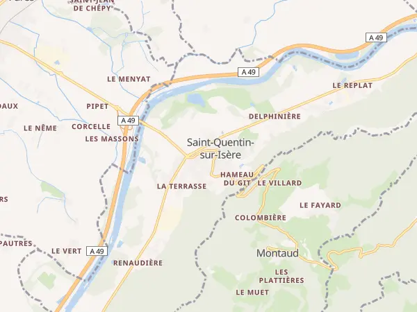 Plan de Saint-Quentin-sur-Isère