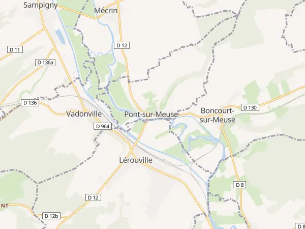 Plan de Pont-sur-Meuse