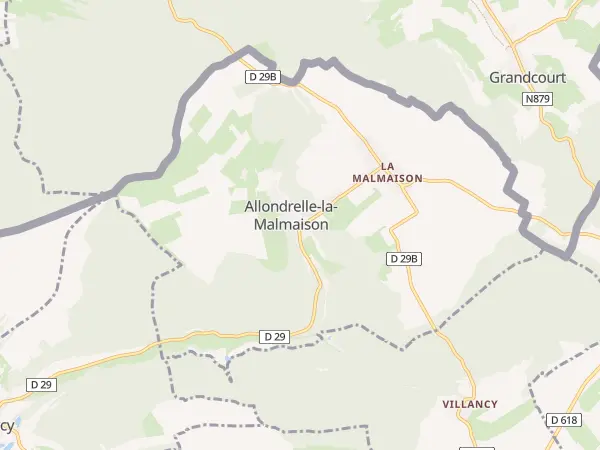 Plan de Allondrelle-la-Malmaison