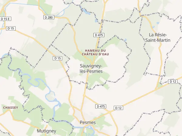 Plan de Sauvigney-lès-Pesmes