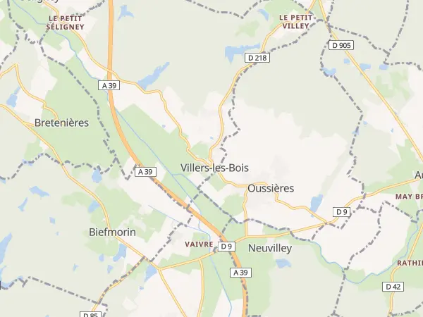 Plan de Villers-les-Bois
