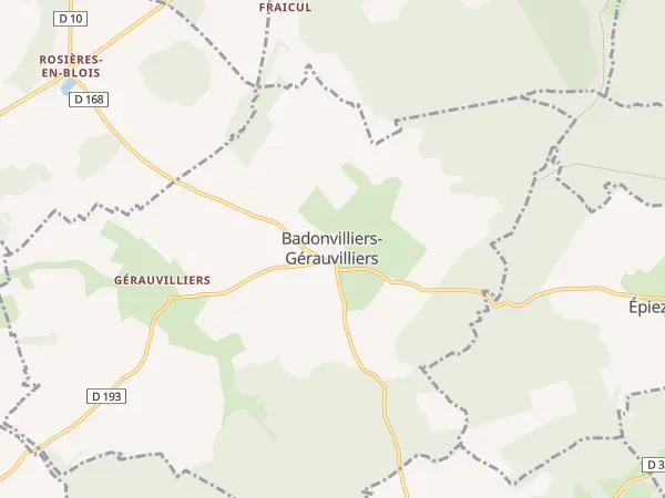 Plan de Badonvilliers-Gérauvilliers