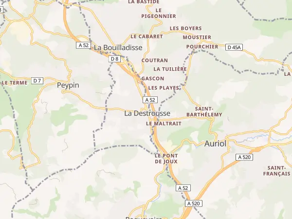 Plan de La Destrousse