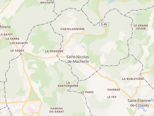 Plan de Saint-Nicolas-de-Macherin