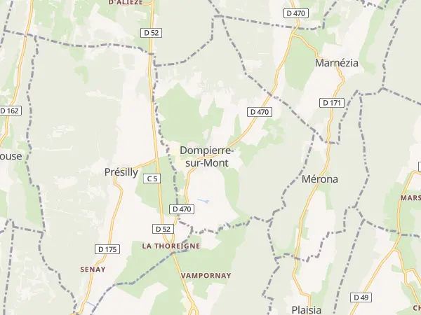 Plan de Dompierre-sur-Mont
