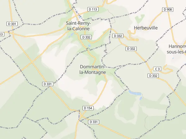 Plan de Dommartin-la-Montagne