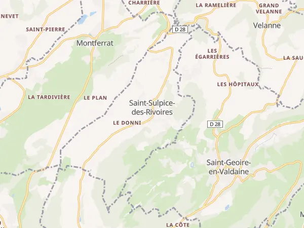 Plan de Saint-Sulpice-des-Rivoires