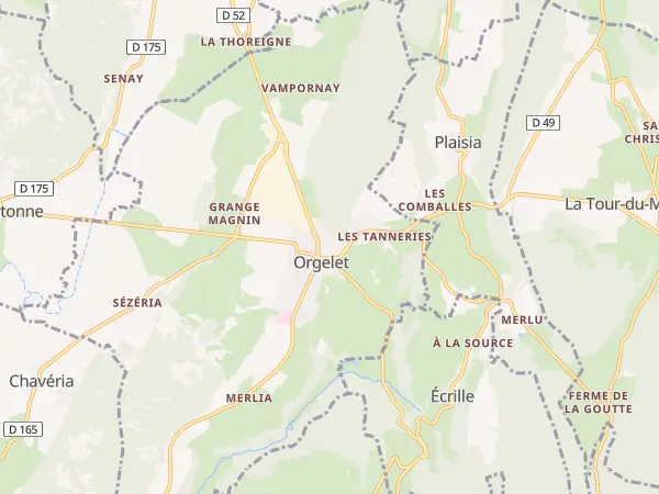 Plan de Orgelet