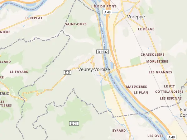 Plan de Veurey-Voroize