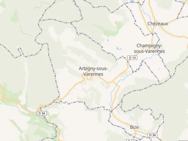 Plan de Arbigny-sous-Varennes