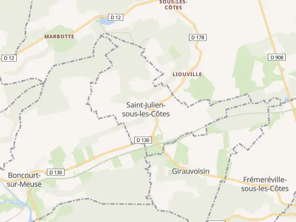 Plan de Saint-Julien-sous-les-Côtes