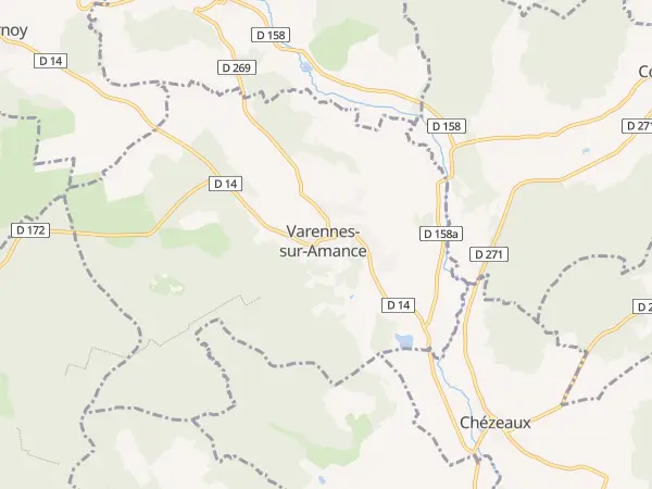 Plan de Varennes-sur-Amance