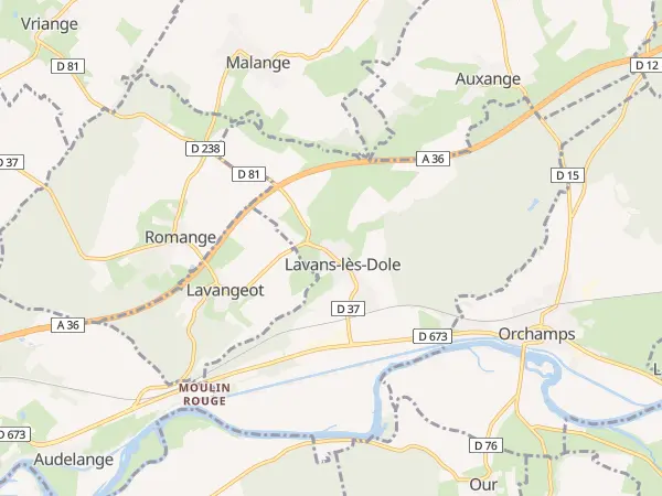 Plan de Lavans-lès-Dole