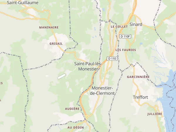 Plan de Saint-Paul-lès-Monestier