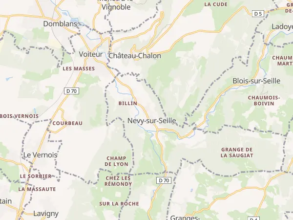 Plan de Nevy-sur-Seille