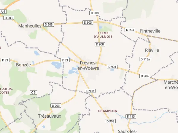 Plan de Fresnes-en-Woëvre