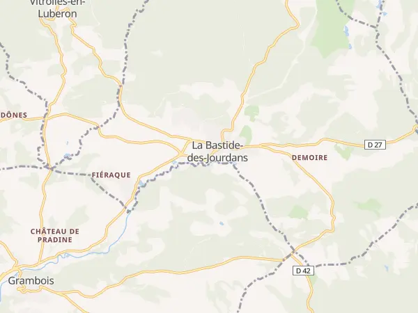 Plan de La Bastide-des-Jourdans