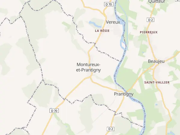 Plan de Montureux-et-Prantigny