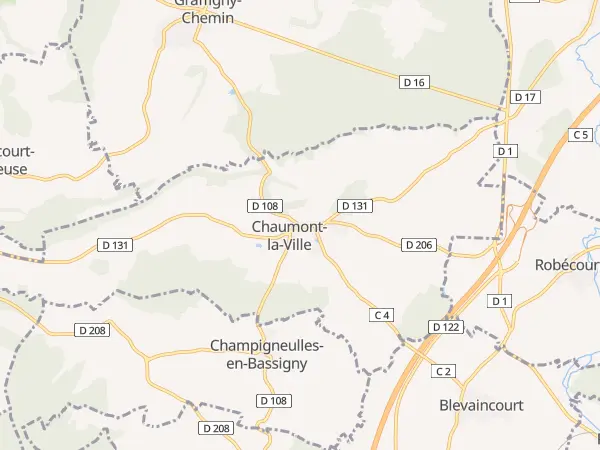 Plan de Chaumont-la-Ville