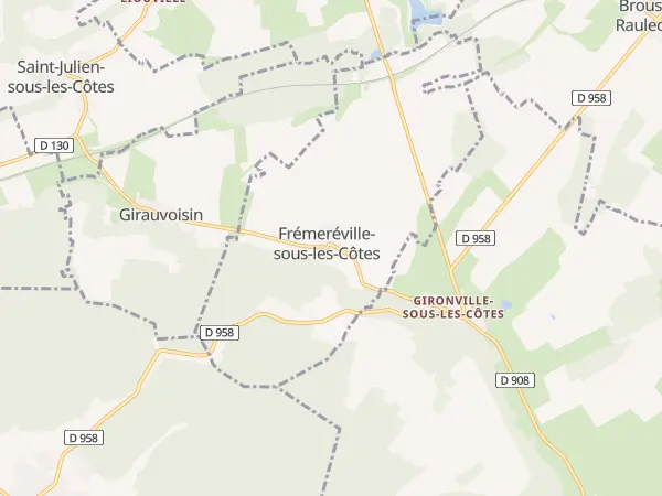 Plan de Frémeréville-sous-les-Côtes