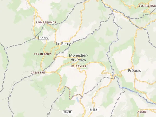 Plan de Monestier-du-Percy